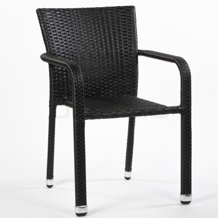 Scaune ratan sintetic pentru spațiul exterior - DL BUDDHA MATT BLACK NEW
