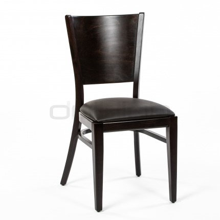 Scaun dining cu cadru din lemn de fag tapitat cu piele ecologica - IC 917 S WENGE