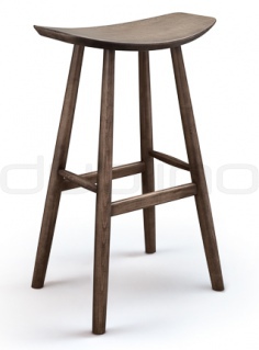 Scaun bar cu cadru din lemn de stejar in stil scandinav - KYOTO WALNUT
