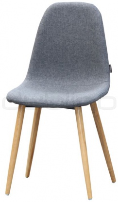 Scaun tapitat cu picioare din lemn - DL BARCELONA GREY