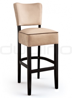 Scaun de bar cu cadru din lemn de fag tapitat cu stofa - LT 7614 CREAM