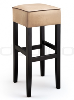 Scaun de bar cu cadru din lemn de fag tapitat cu stofa bej - LT 7731 CREAM