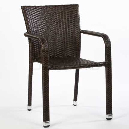 Scaun exterior maro polyrattan - DL BUDDHA CHOCOLATE