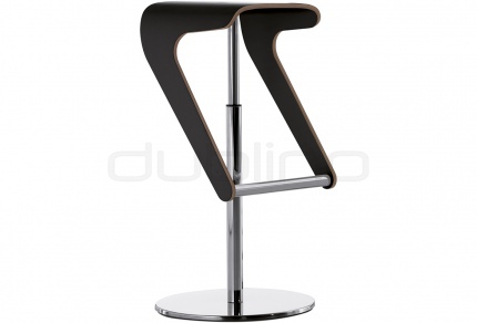 Scaun de bar cu cadru din metal/crom tapitat cu stofa sau piele ecologica - PEDRALI WOODY SG