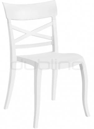 Scaun design din plastic pentru spațiul exterior - YA ADONIS WHITE