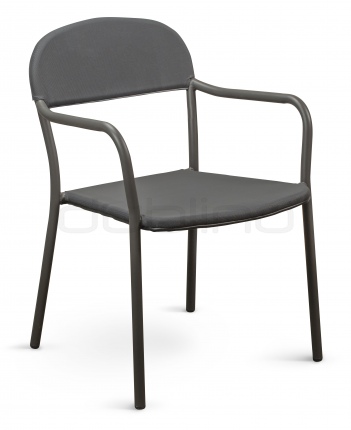Scaun din rattan sintetic pentru spațiul exterior - DL BELLA antracit