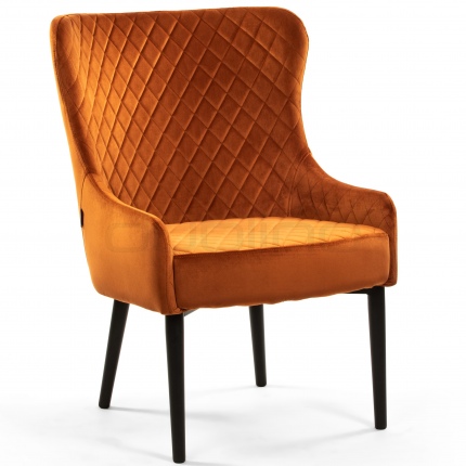 Fotoliu matlasat hotelier - DL CRYSTAL ARMCHAIR COGNAC