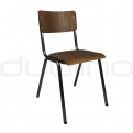 Scaune metalice, scaune din aluminiu - DL SCUOLA VINTAGE BROWN
