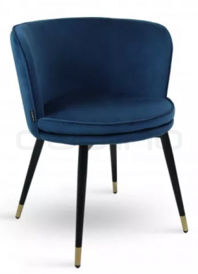 Scaun dining tapitat cu stofa pentru interior - DL FULLMOON NAVY