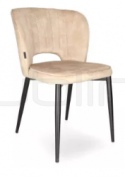Scaun cu cadru din metal matlasat cu stofa bej - DL MYRA BEIGE