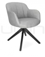 Scaun dining pentru interior tapitat cu piele ecologica - DL RUBIN
