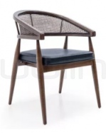 Scaun dining pentru interior tapitat cu piele ecologica - SN GRANADA