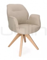 Scaun dining tapitat cu stofa bej - DL AMETIS BEIGE