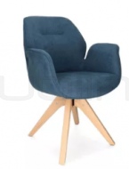 Scaun dining tapitat cu stofa albastra - DL AMETIS BLUE