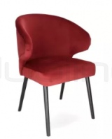 Scaun dining pentru interior tapitat cu stofa rosie - AT SPARTA BURGUNDY